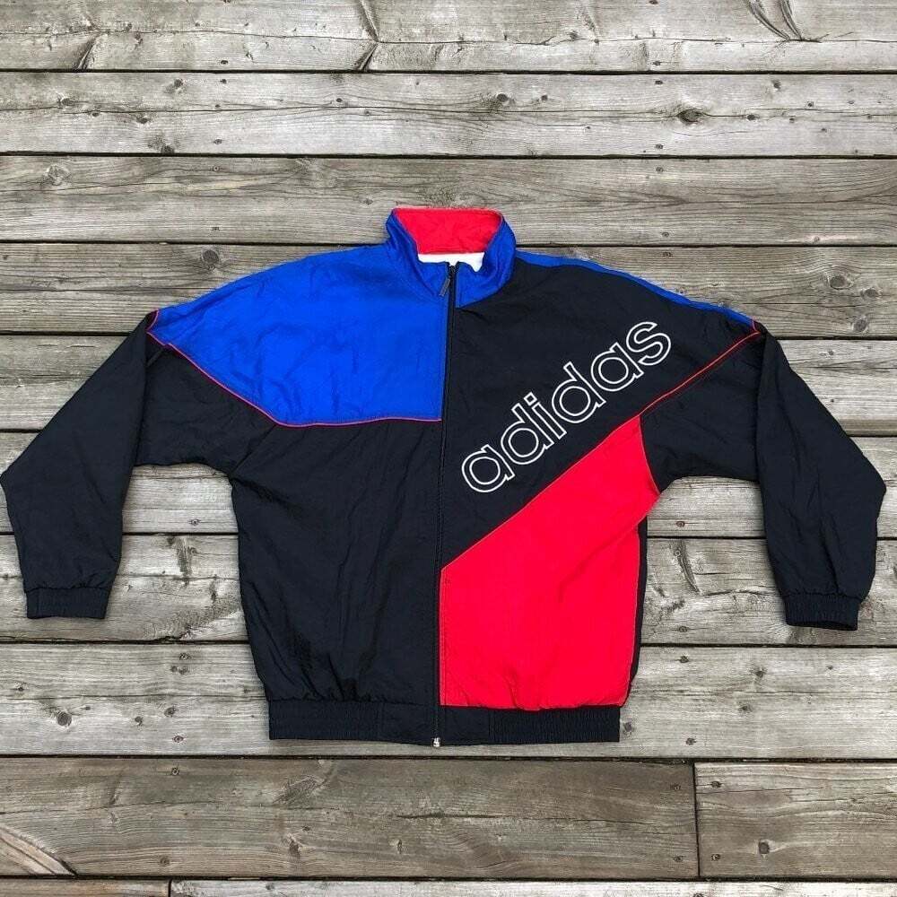 Vintage 90s Adidas Colorblock Jacket Small